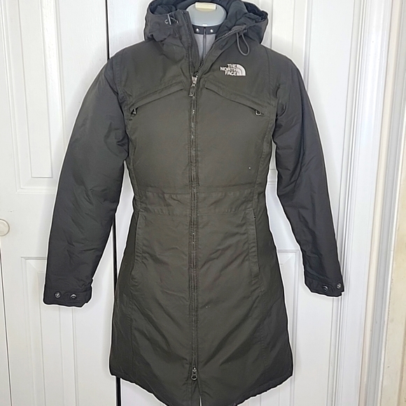 The North Face Jackets & Blazers - The North Face Hyvent Goose Down Parka Green Hooded Coat Size S/P